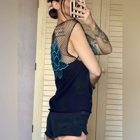 Anthropologie LUX Floral Embroidered Top - Picture 5 of 7